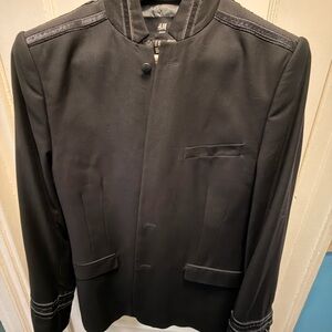 H&M Men's Black Military Jacket